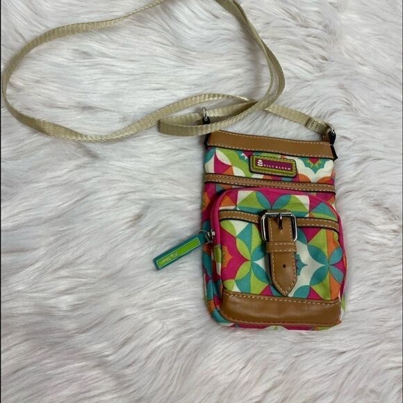 Lily Bloom Abstract Flower Print Crossbody Purse - Picture 1 of 3